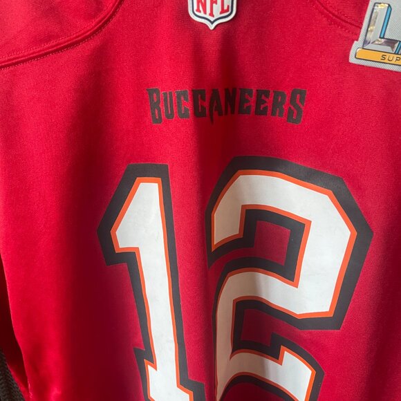 Tom Brady NFL Buccaneers On Field Nike Jersey Superbowl LIV Jersey Size L - Picture 5 of 8